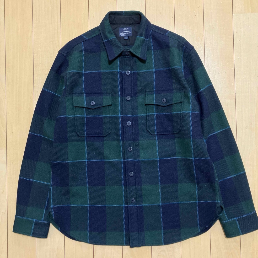 J.Crew(ジェイクルー)のJ.CREW ジェイクルー　厚手長袖シャツ　ジャケット　ウール　チェック　L メンズのトップス(シャツ)の商品写真