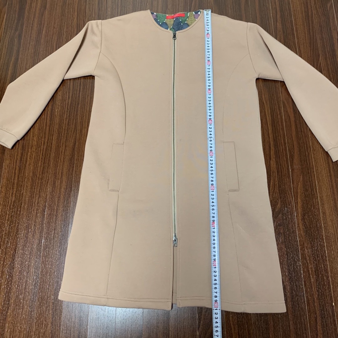 Graniph(グラニフ)のノーカラー　ロングコート レディースのジャケット/アウター(ロングコート)の商品写真