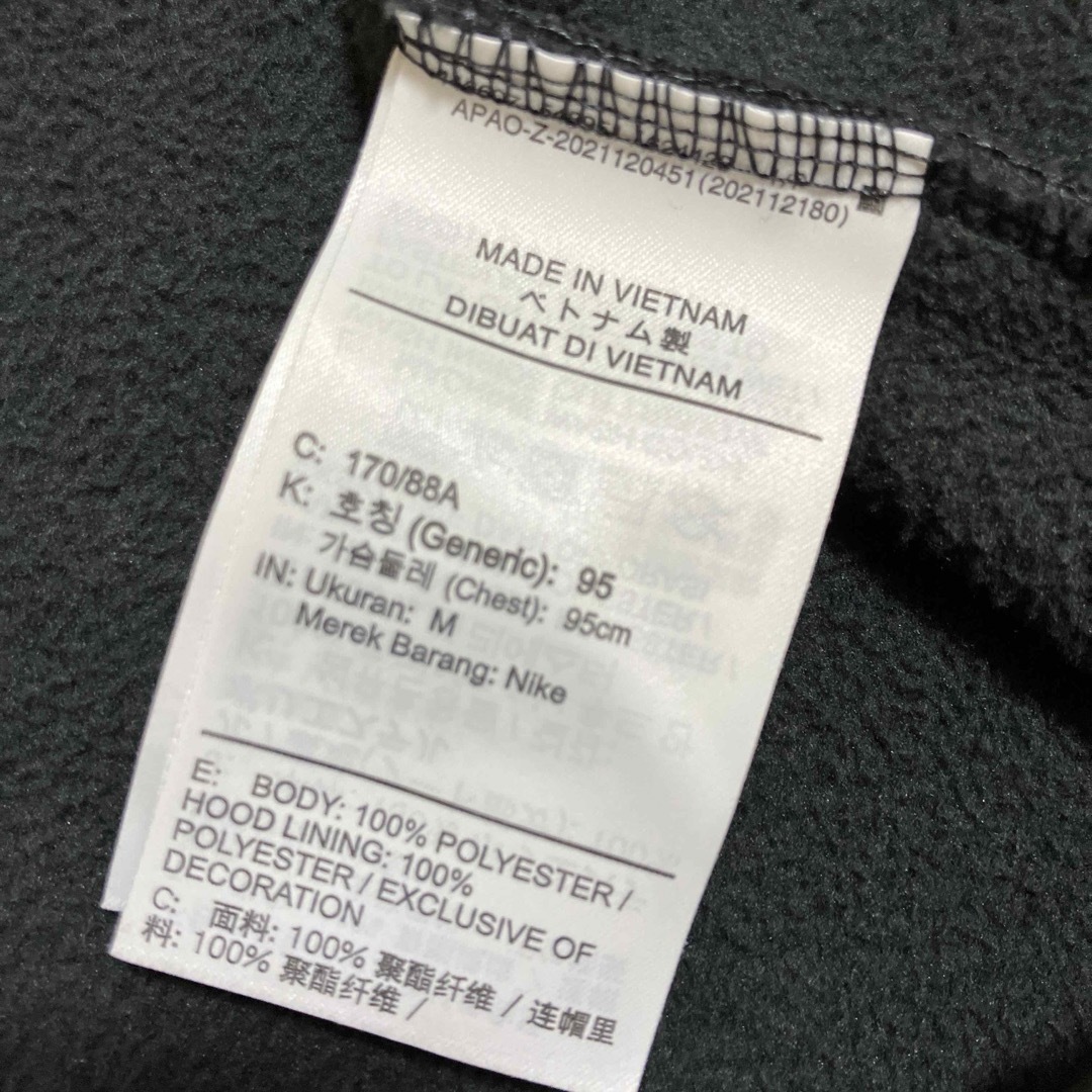 NIKE - NIKE ナイキ フリース パーカー ビッグロゴ ブラック M NIKE - NIKE ナイキ フリース パーカー ビッグロゴ ブラック M