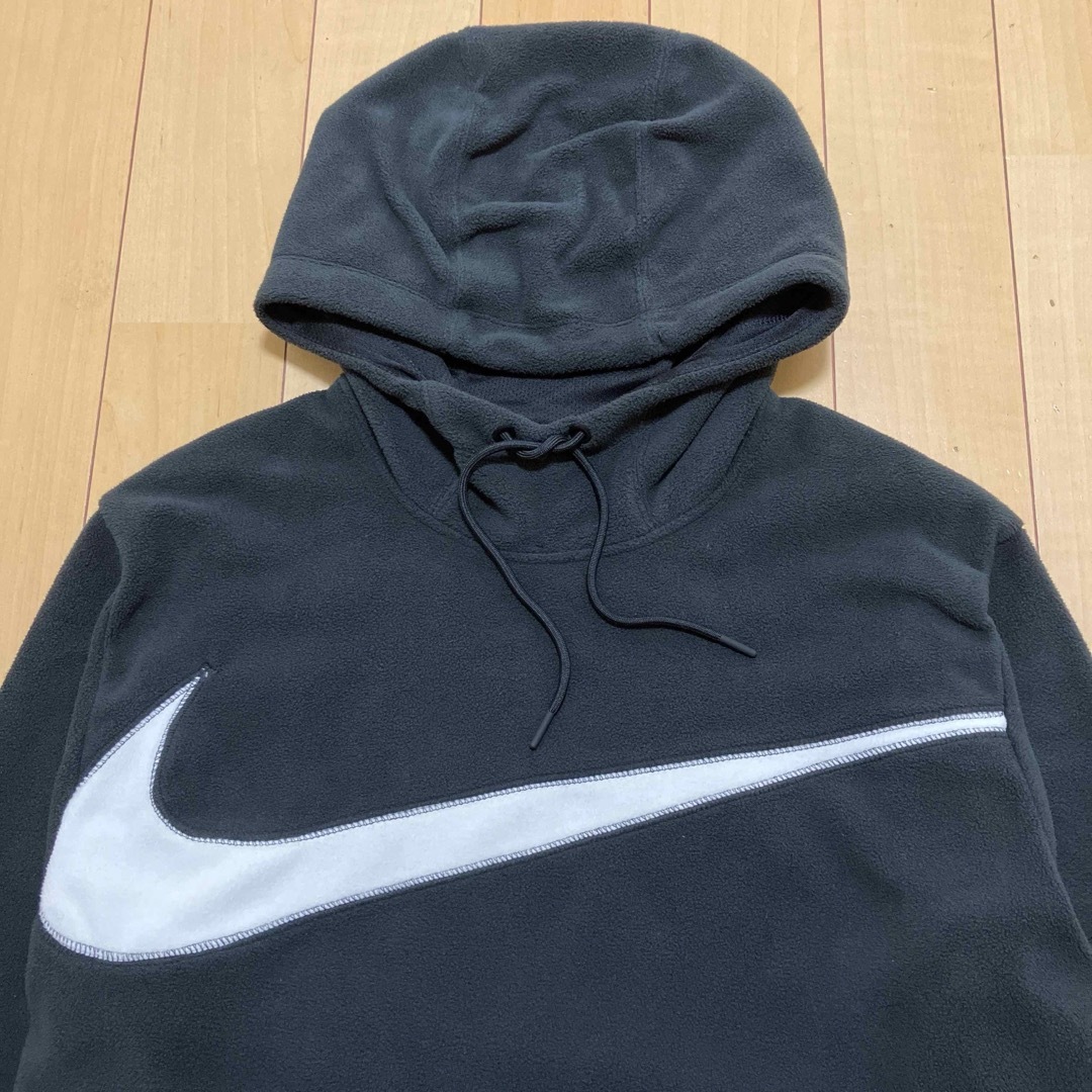 NIKE - NIKE ナイキ フリース パーカー ビッグロゴ ブラック M NIKE - NIKE ナイキ フリース パーカー ビッグロゴ ブラック M