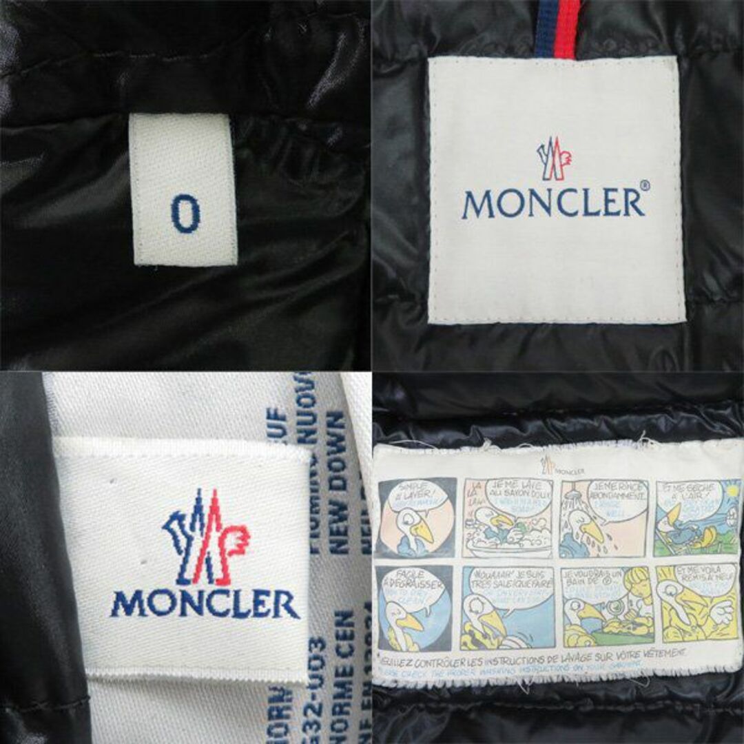 MONCLER(モンクレール)のMONCLER モンクレール ELLE ロゴワッペン ウール ボタンダウン ショート ダウン ジャケット ブルゾン 46000 レディースのジャケット/アウター(ダウンジャケット)の商品写真