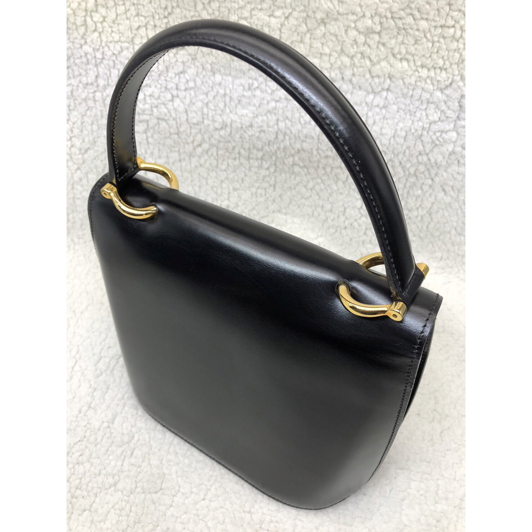 訳有り 美品 CELINE セリーヌ ガンチーニ Wフラップ レザー 訳有り 美品 CELINE セリーヌ ガンチーニ Wフラップ レザー