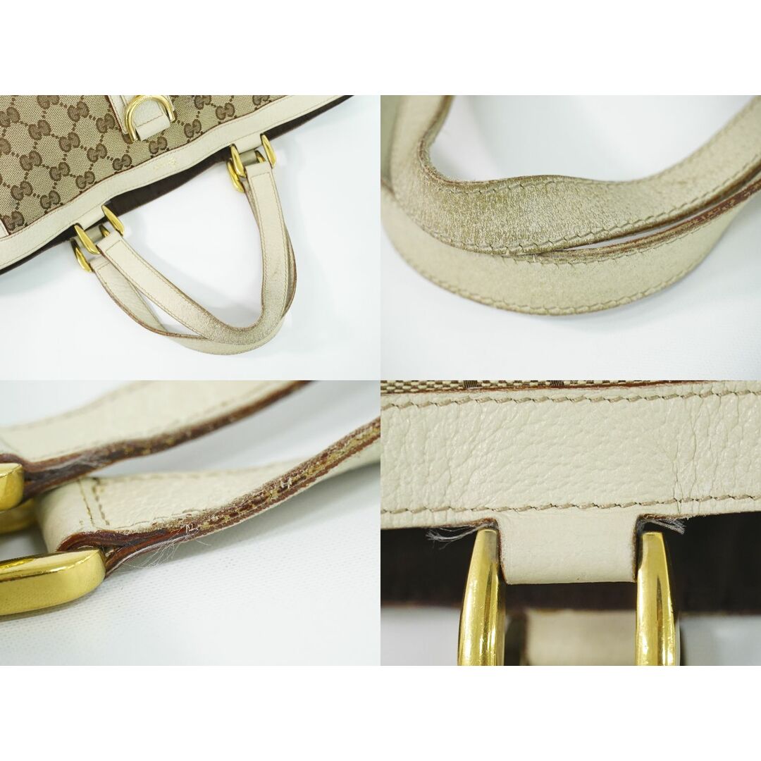 Gucci(グッチ)の本物 グッチ GUCCI GGキャンバス トートバッグ ハンドバッグ ベージュ 130739 バッグ 中古 レディースのバッグ(トートバッグ)の商品写真