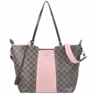 ルイヴィトン(LOUIS VUITTON)の本物 ルイヴィトン LOUIS VUITTON LV ジャージー ダミエ エベヌ 2WAY ショルダーバッグ トートバッグ ブラウン マグノリア ピンク N55213 ビトン バッグ 中古(ショルダーバッグ)