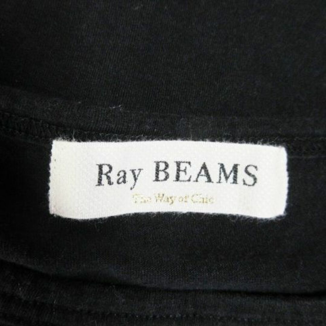 Ray BEAMS(レイビームス)のレイビームス 半袖カットソー フリル コットン 黒 210630AO2A レディースのトップス(カットソー(半袖/袖なし))の商品写真