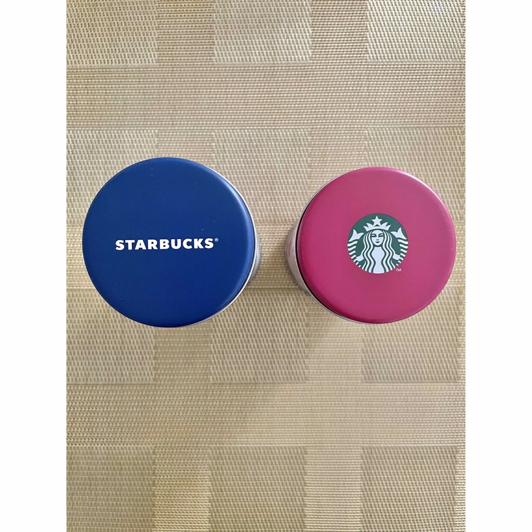 Starbucks Coffee(スターバックスコーヒー)のスターバックス　空き缶　2個セット　マシュマロカフェモカ＆ティラミスナッツ インテリア/住まい/日用品のインテリア小物(小物入れ)の商品写真