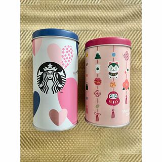 スターバックスコーヒー(Starbucks Coffee)のスターバックス　空き缶　2個セット　マシュマロカフェモカ＆ティラミスナッツ(小物入れ)