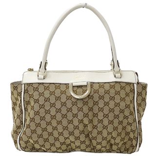 グッチ(Gucci)のグッチ GUCCI バッグ レディース ブランド トートバッグ アビー GGキャンバス ブラウン ベージュ ホワイト 189831 A4 肩掛け おしゃれ 【中古】(トートバッグ)