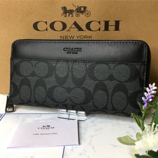 コーチ(COACH)のコーチ　長財布　グレー　シグネチャー　【新品】(財布)