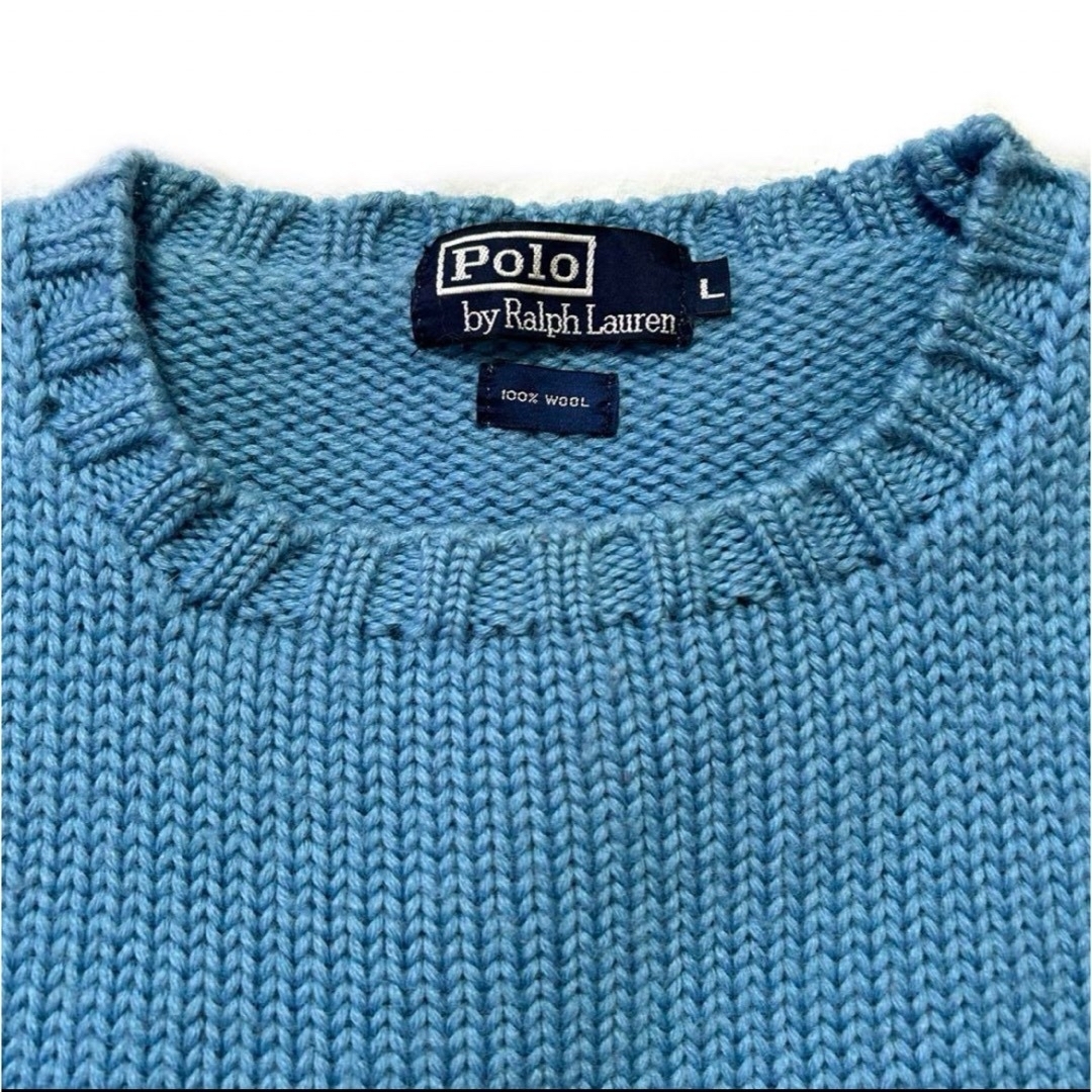 POLO RALPH LAUREN(ポロラルフローレン)の【POLO by RalphLauren/ポロラルフローレン】wool ニットL メンズのトップス(ニット/セーター)の商品写真