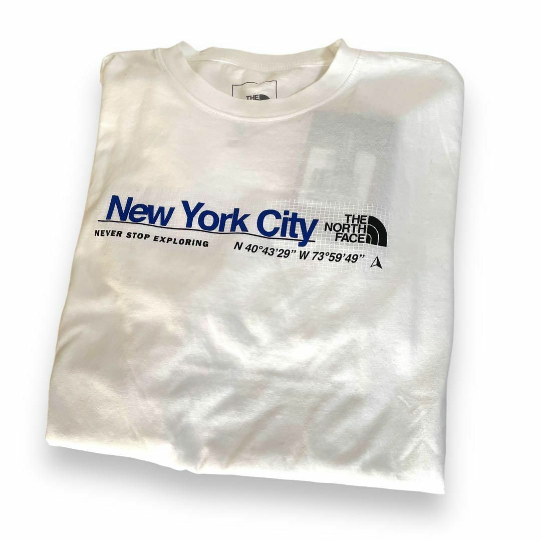 THE NORTH FACE(ザノースフェイス)の【ニューヨーク限定！】ノースフェイス メンズ Tシャツ 半袖  S 白 ロゴ メンズのトップス(Tシャツ/カットソー(半袖/袖なし))の商品写真
