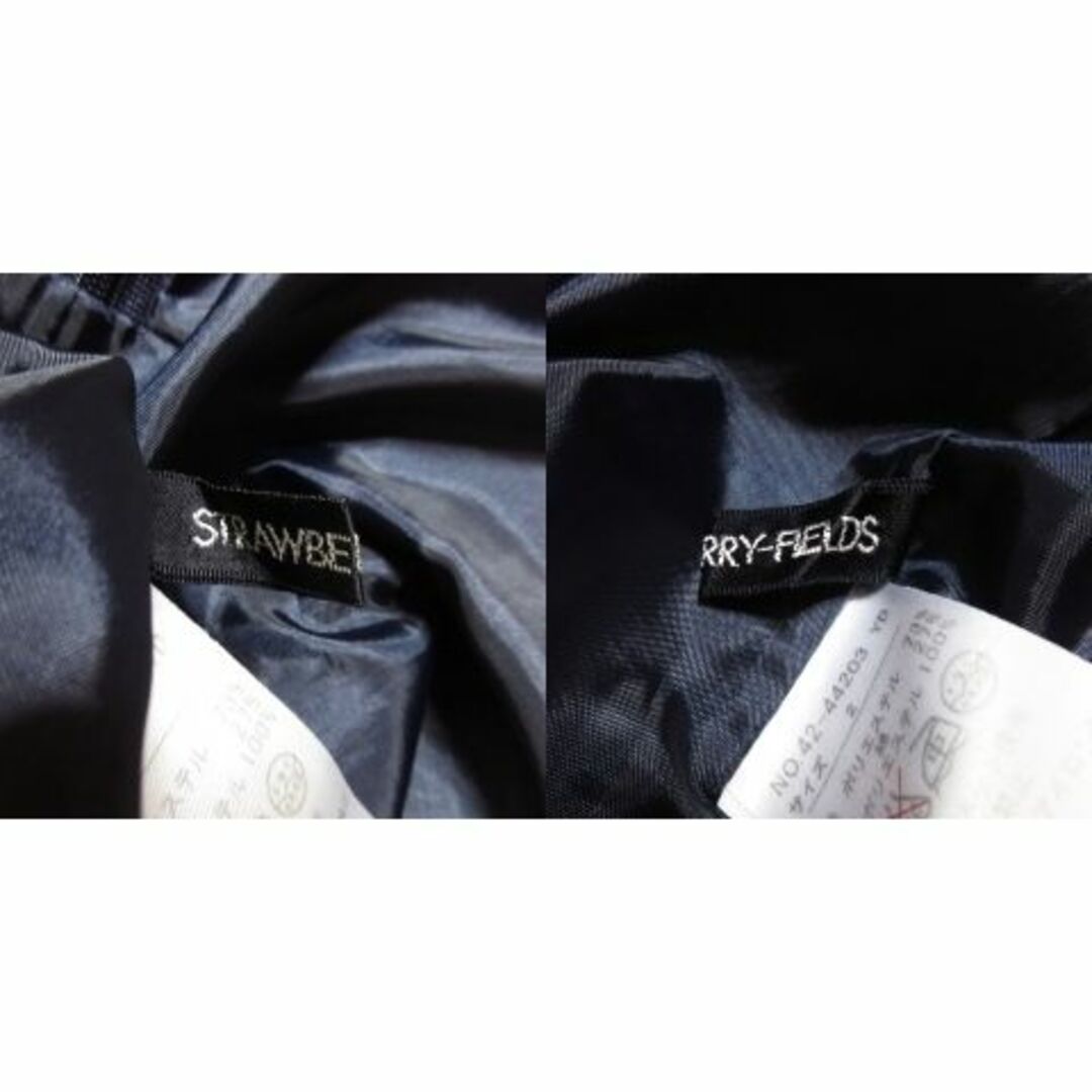 STRAWBERRY-FIELDS(ストロベリーフィールズ)のストロベリーフィールズ フレアスカート ミニ 2 濃紺 210630CK10A レディースのスカート(ミニスカート)の商品写真