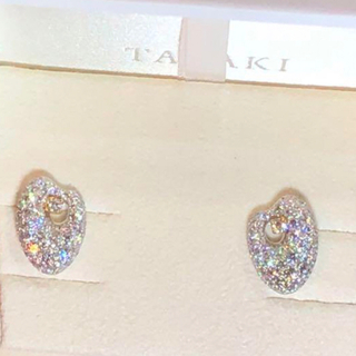 タサキ(TASAKI)の定価80万TASAKI ダイヤピアス絵の具パレットデザインダイヤ0.85×2(ピアス)