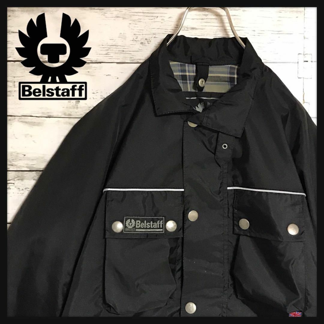 BELSTAFF(ベルスタッフ)の【ポケット多数】ベルスタッフ　シンプルナイロンジャケット　ブラック　E1074 メンズのジャケット/アウター(ナイロンジャケット)の商品写真