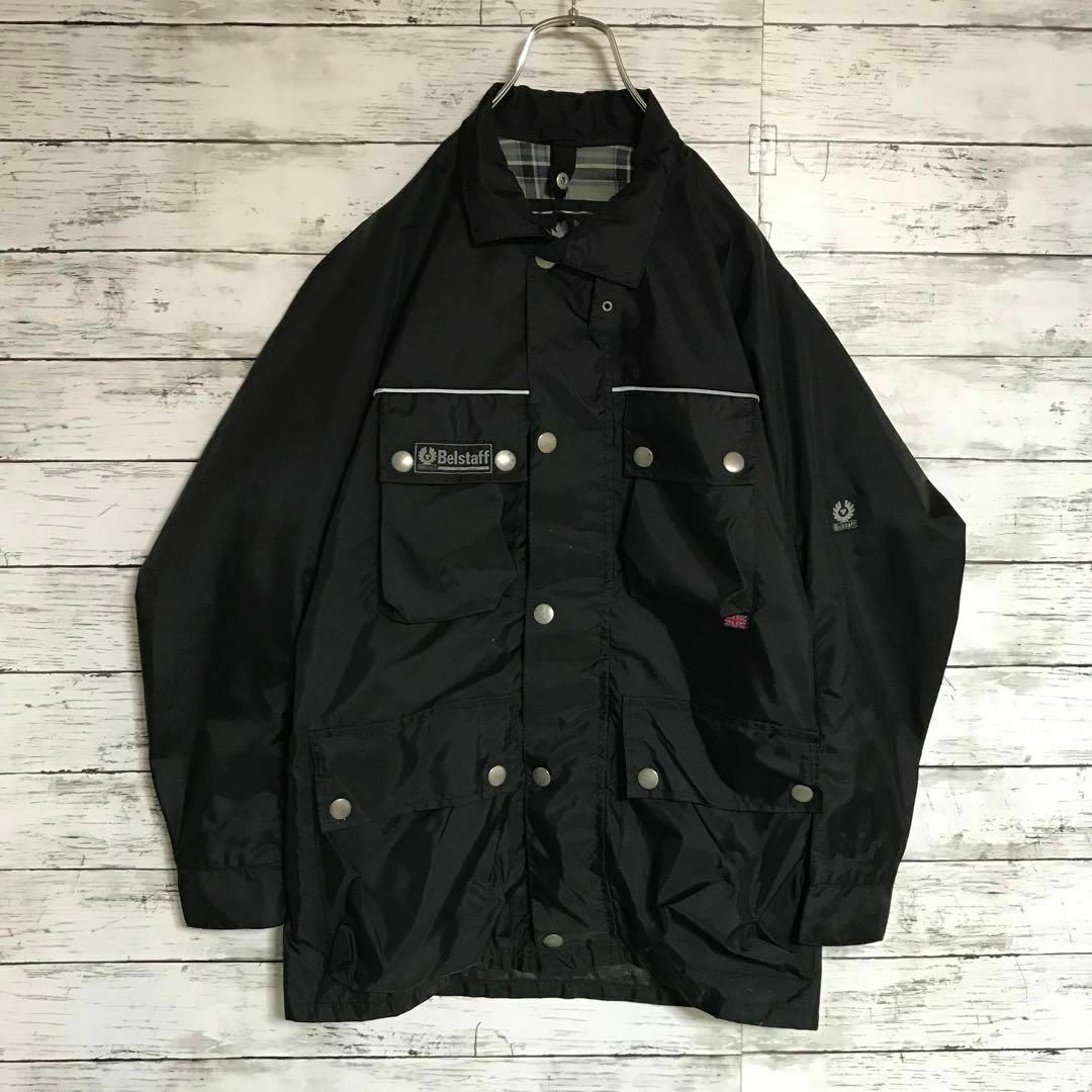 BELSTAFF(ベルスタッフ)の【ポケット多数】ベルスタッフ　シンプルナイロンジャケット　ブラック　E1074 メンズのジャケット/アウター(ナイロンジャケット)の商品写真