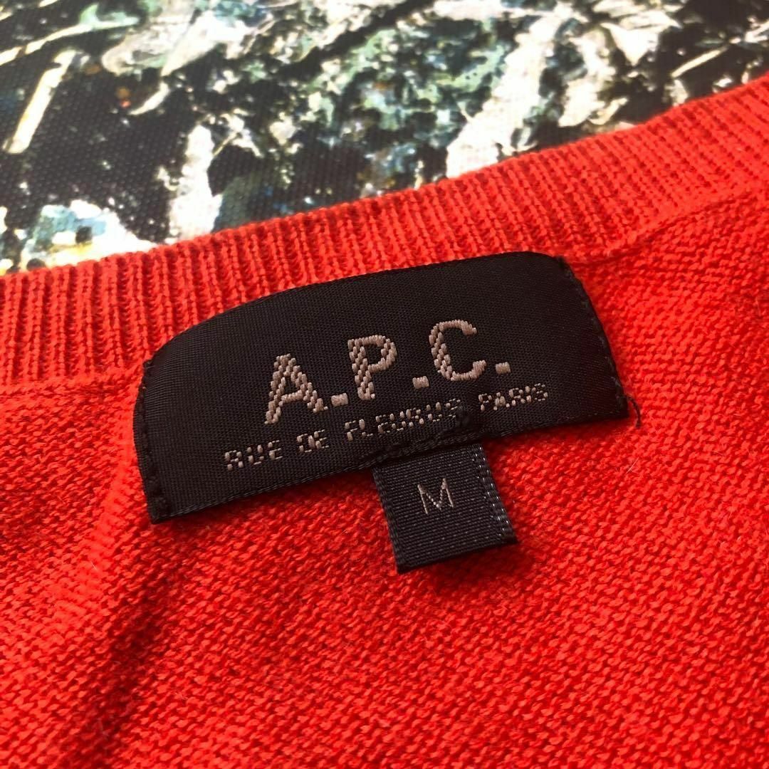 A.P.C(アーペーセー)の【美品】アーペーセー-A.P.C.-ショートスリーブカーディガン サイズM レディースのトップス(カーディガン)の商品写真