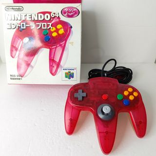 ニンテンドウ(任天堂)のNintendo　ニンテンドー64 コントローラー　クリアレッド　極美品(その他)