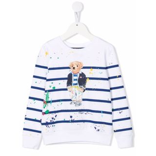 ポロラルフローレン(POLO RALPH LAUREN)のポロラルフローレン　スウェット　ボーダー　トレーナー　ペイント　ポロベア(Tシャツ/カットソー)