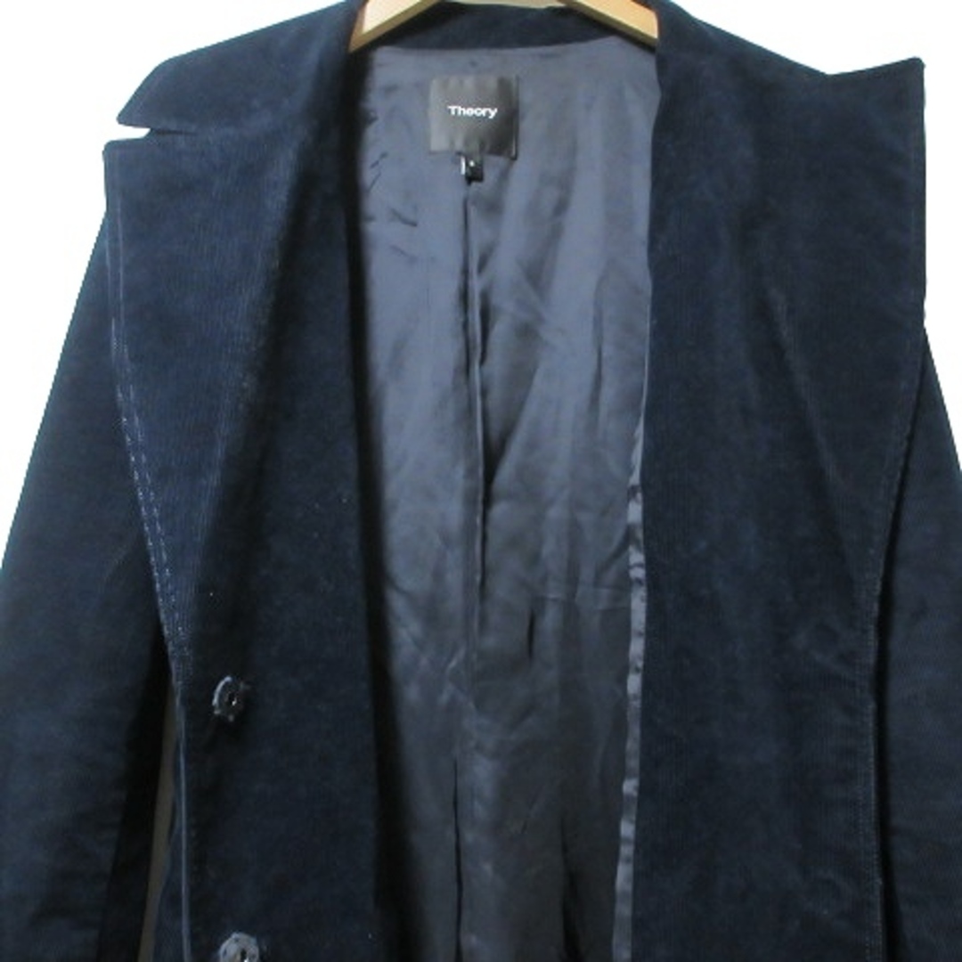 theory(セオリー)のセオリー 近年モデル コーデュロイコート ロング S 紺 ネイビー IBO46 レディースのジャケット/アウター(その他)の商品写真