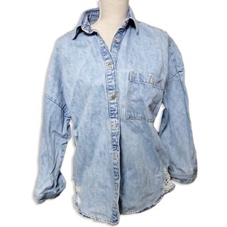 ディーゼル(DIESEL)のZARA ケミカル デニム ダメージ シャツ/ジャケット[b28-26］(シャツ/ブラウス(長袖/七分))