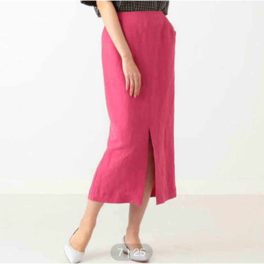 Demi-Luxe BEAMS(デミルクスビームス)のDemi-Luxe BEAMS リネンレーヨンタイトスカート レディースのスカート(ひざ丈スカート)の商品写真