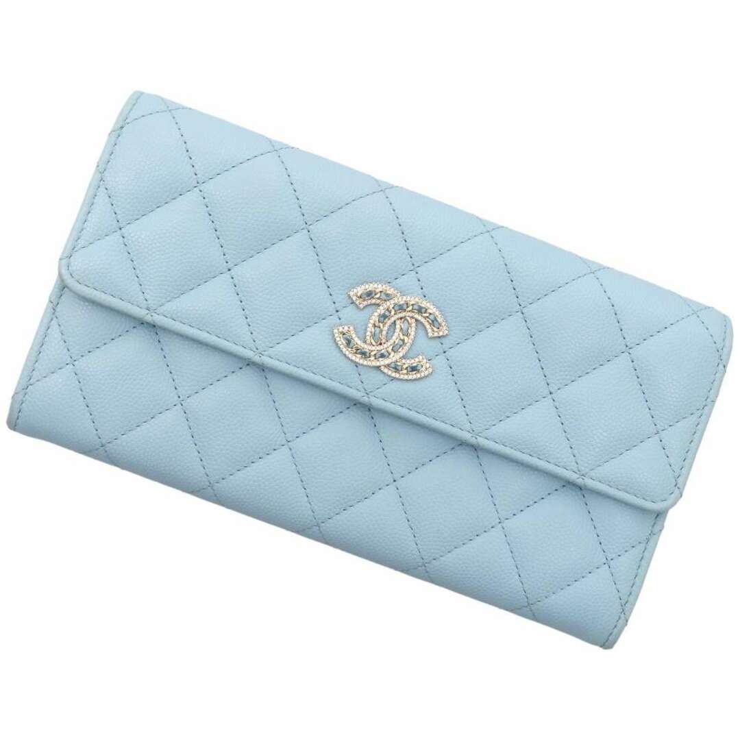 CHANEL - シャネル 長財布 マトラッセ ロングフラップ ストラス