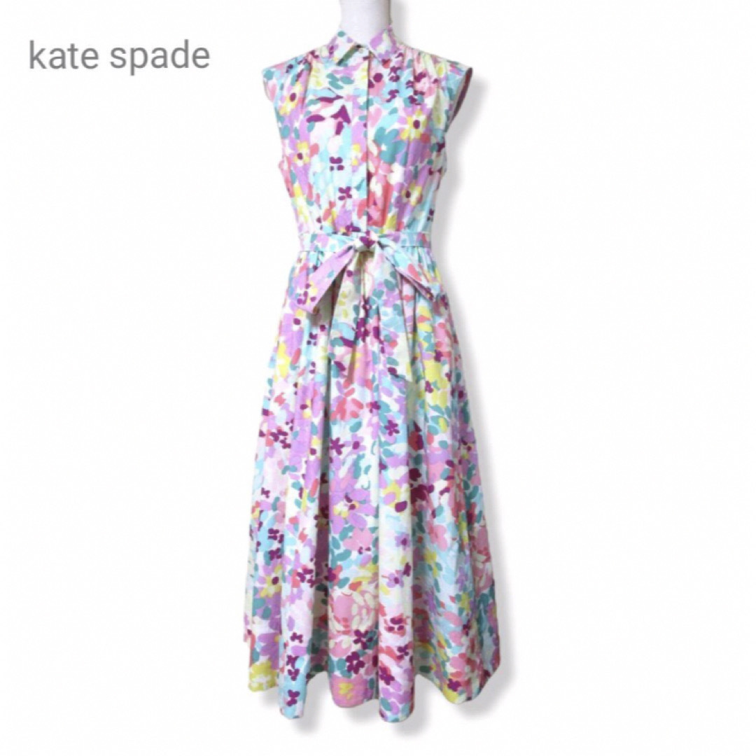 ケイトスペード kate spadeワンピース 花柄 フラワー ピンク