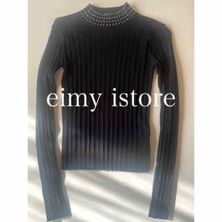 エイミーイストワール(eimy istoire)のeimy istore スタッズニット トップス ブラック(ニット/セーター)