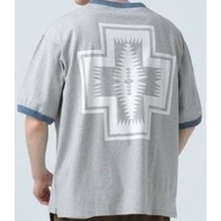 ペンドルトン(PENDLETON)のPENDLETON/ペンドルトン 別注リンガーTシャツ　ブルー  L(Tシャツ/カットソー(半袖/袖なし))