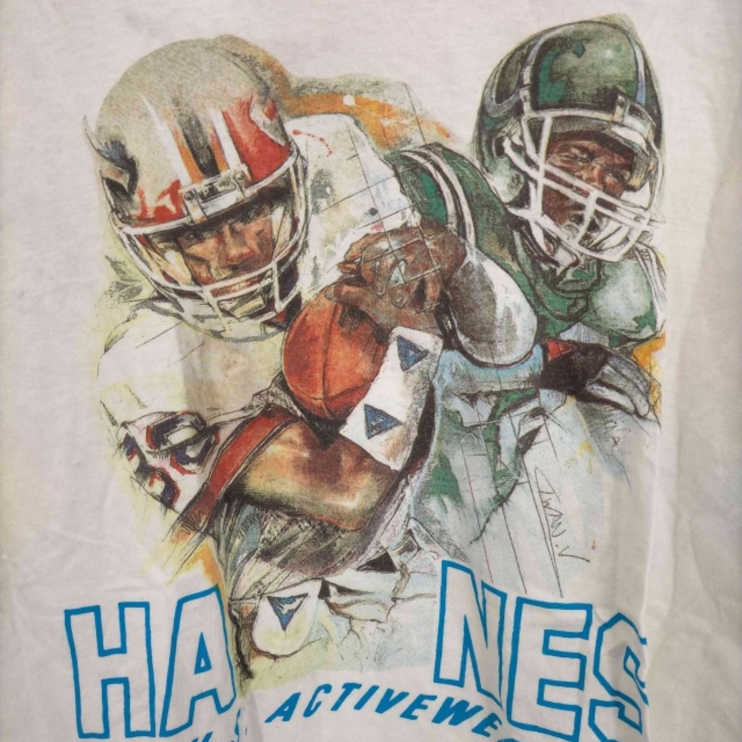 Hanes(ヘインズ)のHanes(ヘインズ) 80s USA製 染み込みプリント フットボールTシャツ メンズのトップス(Tシャツ/カットソー(半袖/袖なし))の商品写真