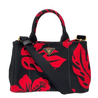 プラダ(PRADA)のPRADA カナパ 2WAY ハイビスカス 1BG155 トートバッグ コットン(トートバッグ)