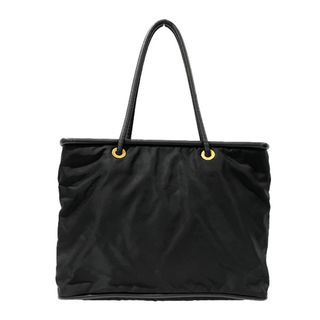 セリーヌ(celine)のCELINE サークルロゴ チャーム スクエア ヴィンテージ トートバッグ ナイロン レザー(トートバッグ)