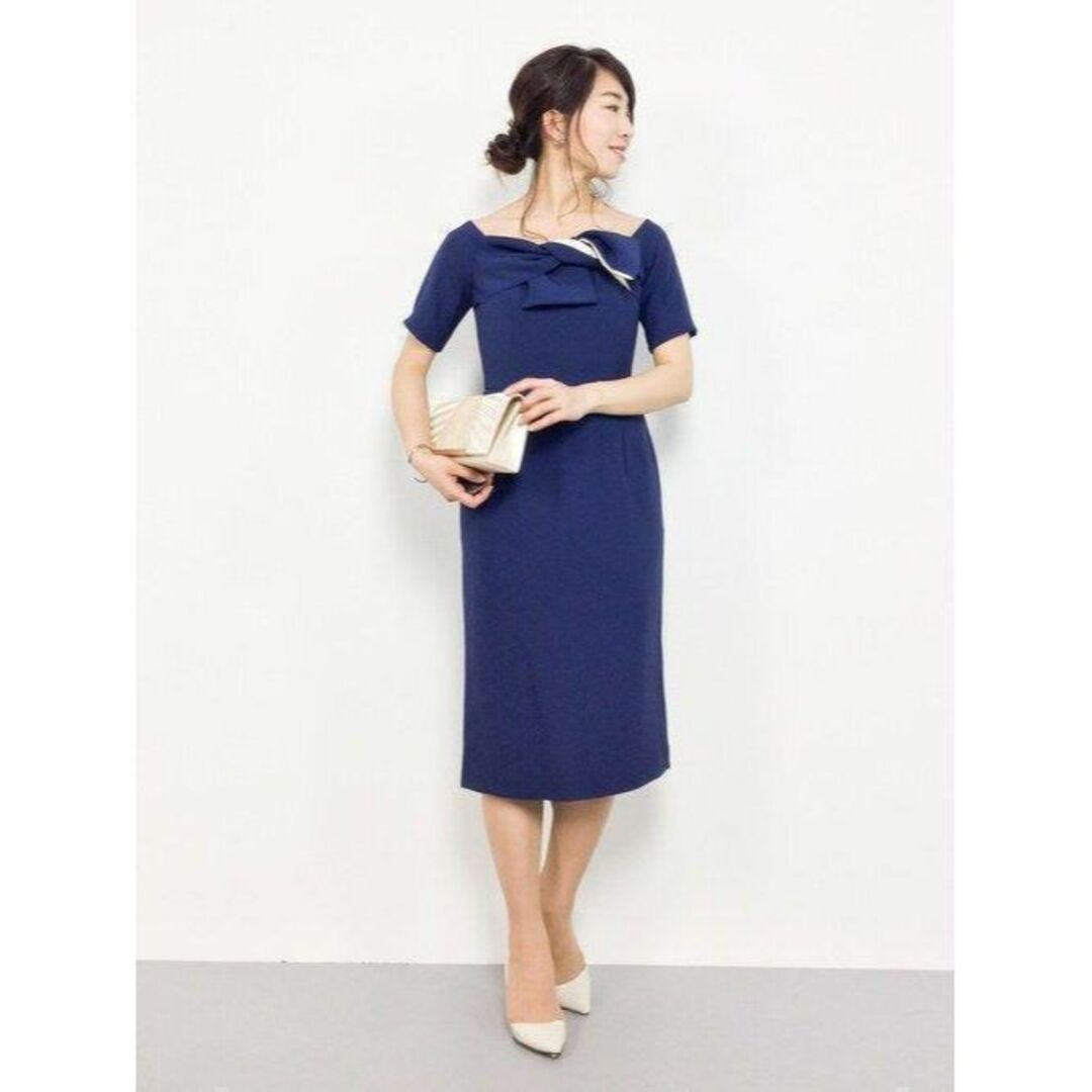 DRESS LAB(ドレスラボ)の結婚式や二次会にも♪【美品】Dress Lab リボンオフショルダーワンピース レディースのワンピース(ひざ丈ワンピース)の商品写真