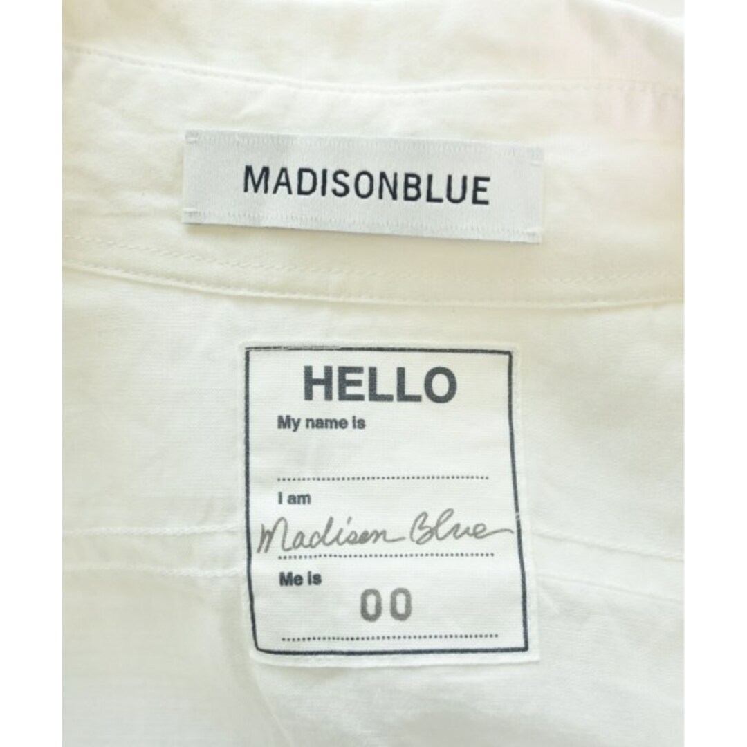 MADISONBLUE(マディソンブルー)のMADISON BLUE マディソンブルー シャツワンピース 00(XS位) 白 【古着】【中古】 レディースのワンピース(その他)の商品写真