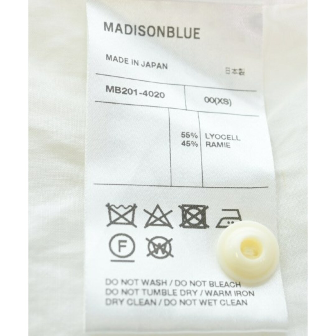 MADISONBLUE(マディソンブルー)のMADISON BLUE マディソンブルー シャツワンピース 00(XS位) 白 【古着】【中古】 レディースのワンピース(その他)の商品写真