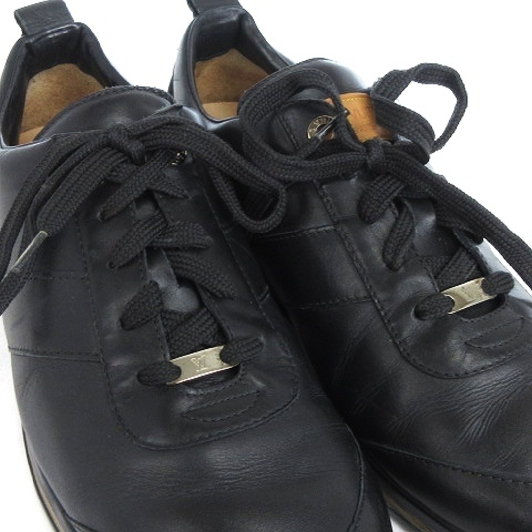 LOUIS VUITTON(ルイヴィトン)のルイヴィトン レザースニーカー シューズ レザー 黒 7 25cm IBO46 メンズの靴/シューズ(スニーカー)の商品写真