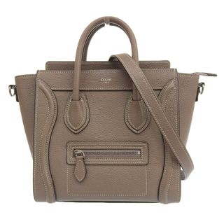 セリーヌ CELINE ラゲージ ナノショッパー  2WAYバッグ ハンドバッグ ショルダーバッグ レザー ブラック  新入荷 OB1596