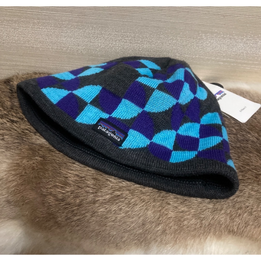 patagonia(パタゴニア)の最終値下げ 希少品 高級品 patagonia パタゴニア ニット キャップ キッズ/ベビー/マタニティのこども用ファッション小物(帽子)の商品写真