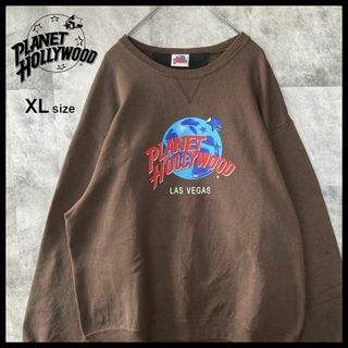 プラネットハリウッド スウェット ビッグロゴ 90s古着 XL相当(スウェット)