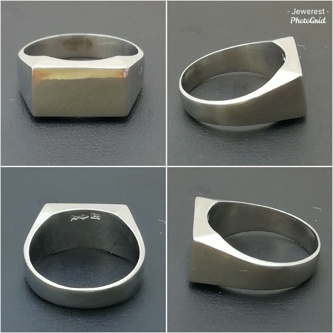 Pt850◻️印台デザインリングsize17.5号◆メンズシンプル印台リング メンズのアクセサリー(リング(指輪))の商品写真