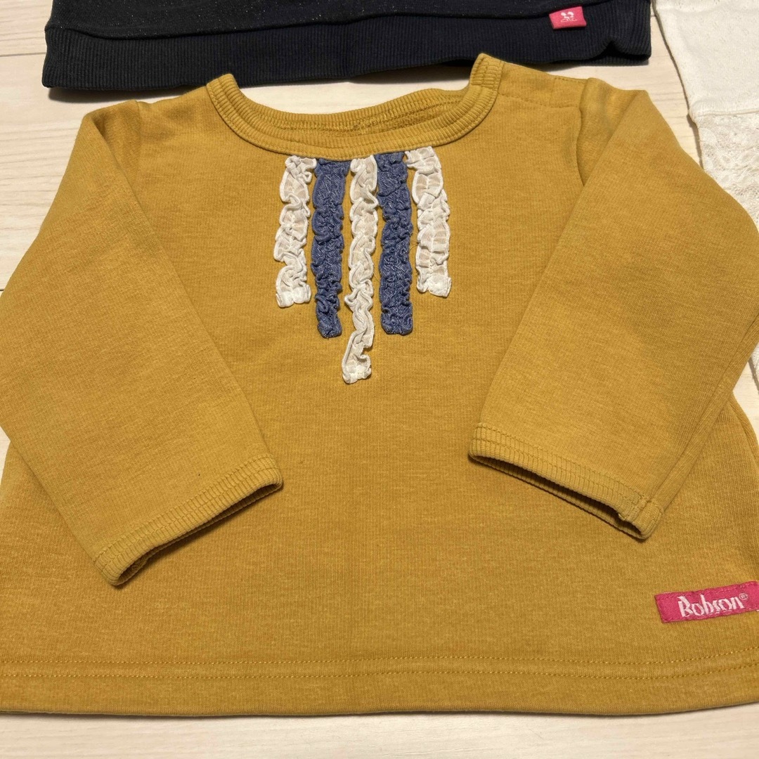 キムラタン(キムラタン)の女の子　秋冬　トップス2枚、スパッツ1枚 キッズ/ベビー/マタニティのベビー服(~85cm)(トレーナー)の商品写真