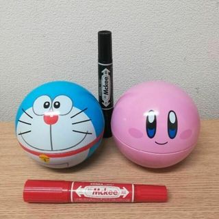 ドラえもん　＆　星のカービィ　缶小物入れ(ノベルティグッズ)