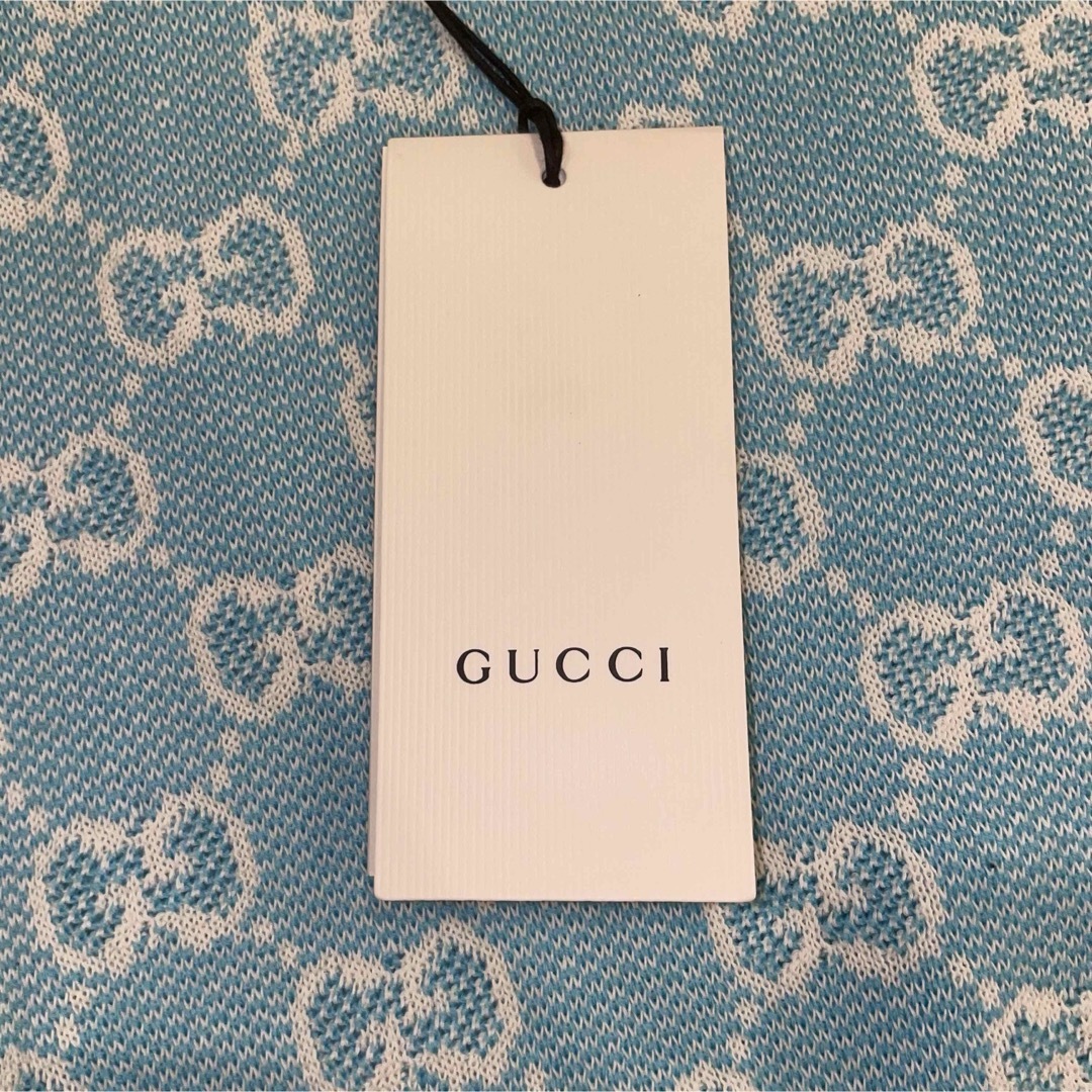 GUCCI ggモノグラム　ニット　水色 レディースのトップス(ニット/セーター)の商品写真