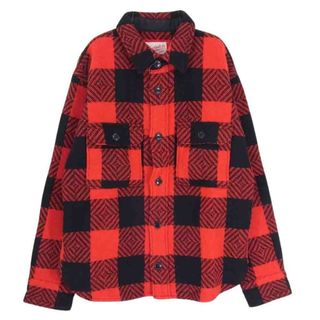 テンダーロイン(TENDERLOIN)のTENDERLOIN テンダーロイン 17AW T-BUFFALO SHT JKT バッファロー ブロック チェック シャツ ジャケット レッド系 XS【中古】(その他)