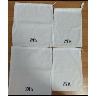 ZARA - ZARA ザラ　布巾着　ショッパー　ショップ袋  布袋　大小4枚セット
