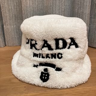 プラダ(PRADA)のPRADA プラダ テリークロス バケットハット  ホワイト(ハット)