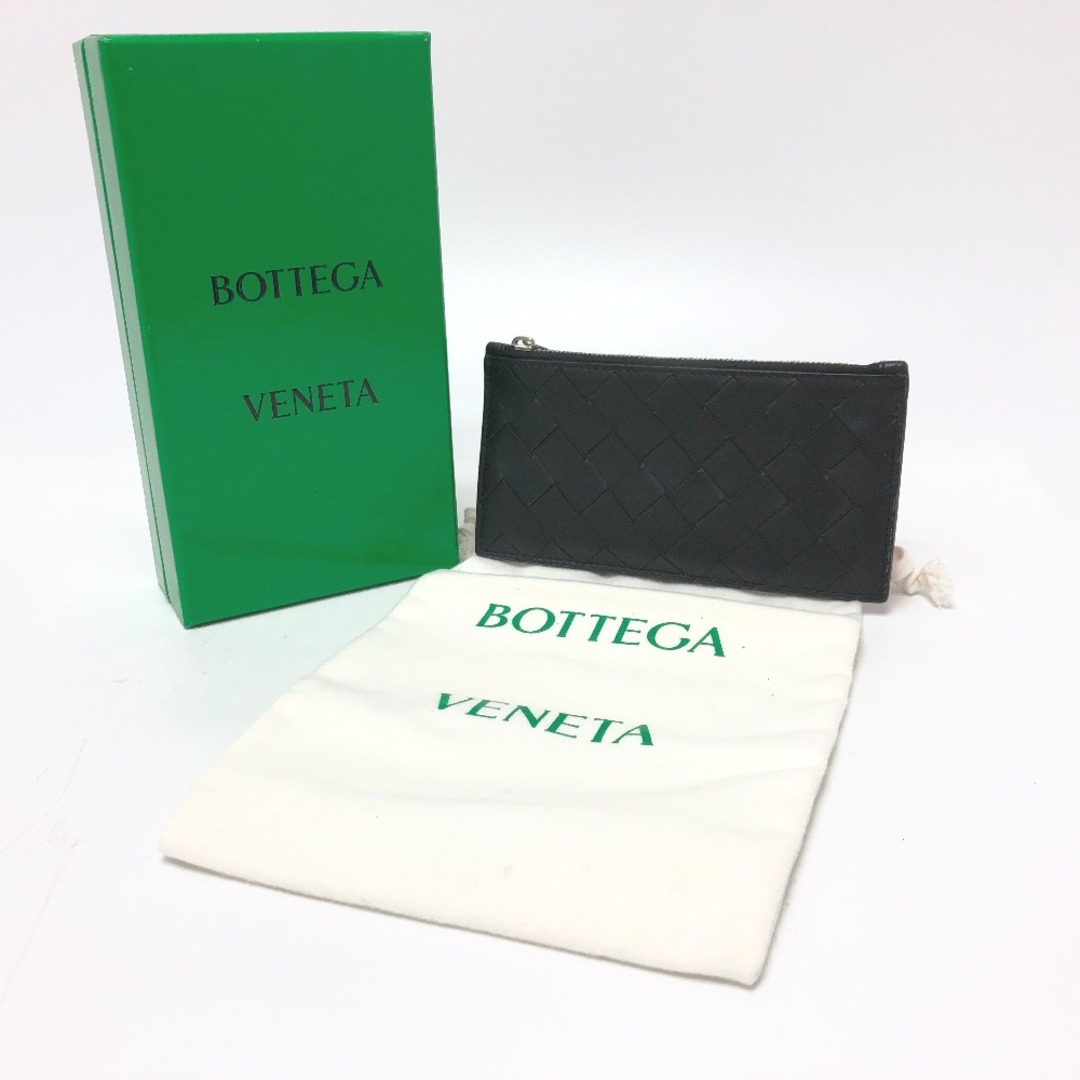 Bottega Veneta(ボッテガヴェネタ)のボッテガヴェネタ BOTTEGA VENETA コインケース イントレチャート カードホルダー カードケース レザー レッド/シルバー金具 メンズのファッション小物(名刺入れ/定期入れ)の商品写真