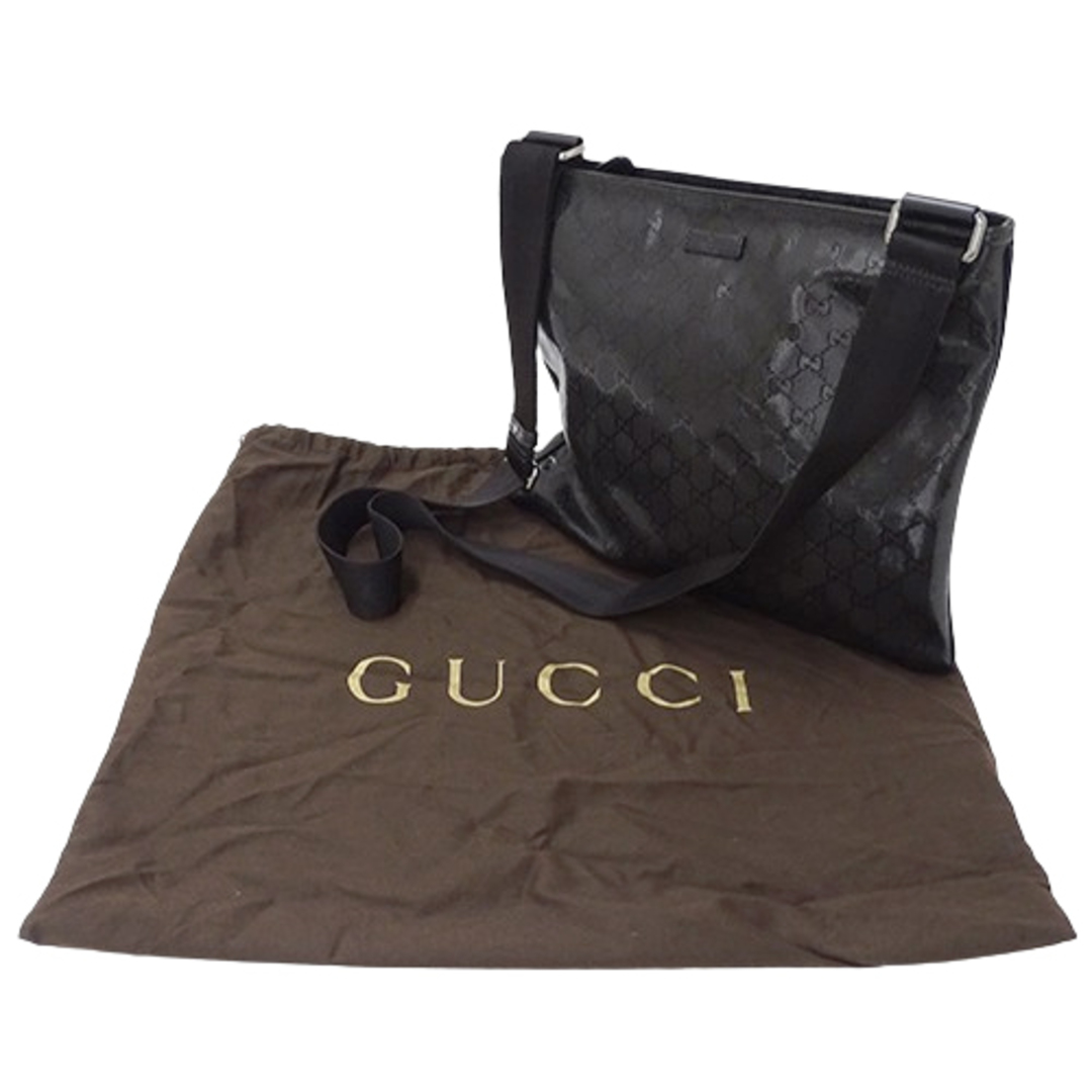 Gucci(グッチ)のグッチ GUCCI バッグ メンズ ブランド ショルダーバッグ GGインプリメ ブラック 201446 黒 斜め掛け メッセンジャーバッグ おしゃれ 【中古】 メンズのバッグ(ショルダーバッグ)の商品写真