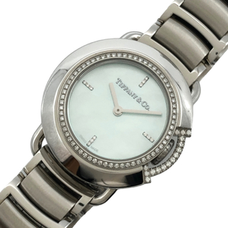 ティファニー(Tiffany & Co.)の　ティファニー TIFFANY＆CO ティファニーT Tスマイル ブルーシェル 69546323 ブルー ステンレススチール レディース 腕時計(腕時計)