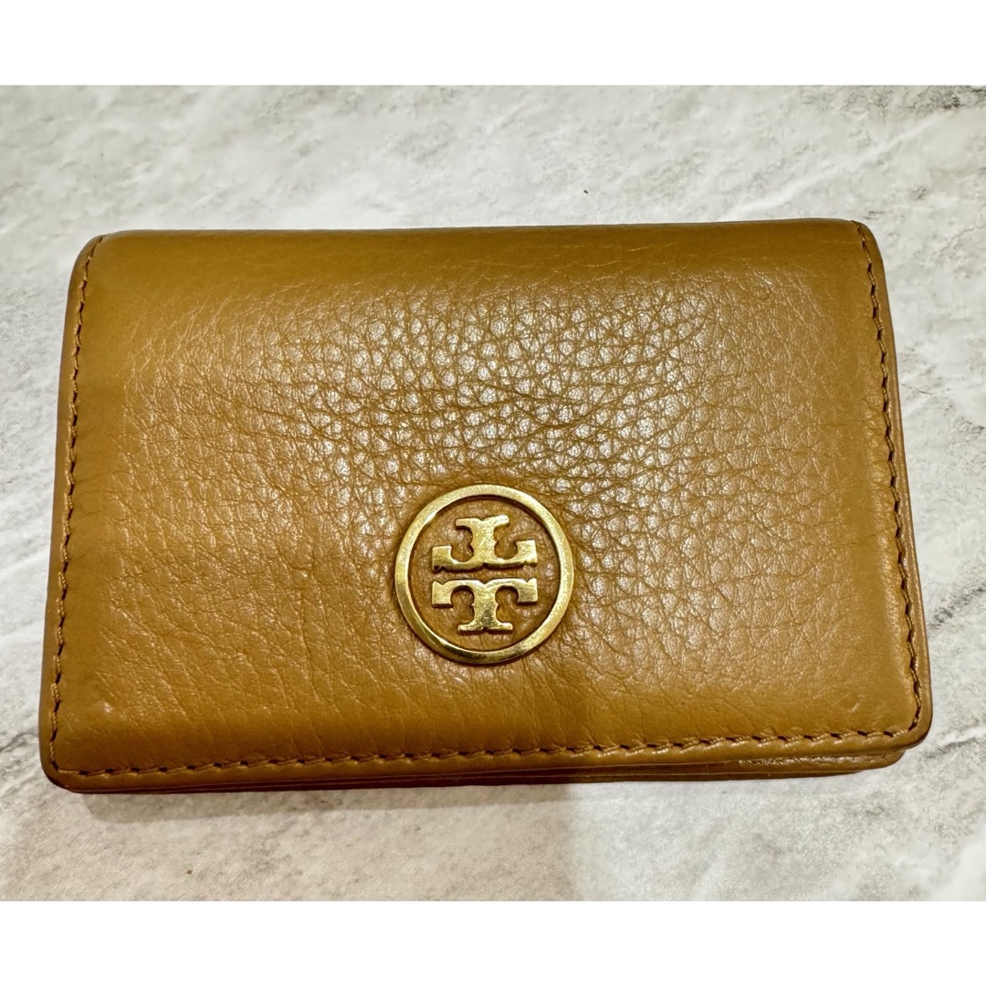 Tory Burch(トリーバーチ)の美品★Tory Burch 本革名刺入れ ライトブラウン レディースのファッション小物(名刺入れ/定期入れ)の商品写真